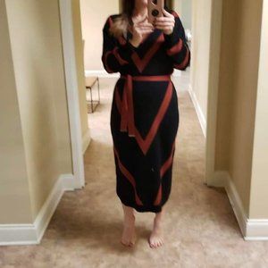 Ted Baker Chevron knit dress, midi length